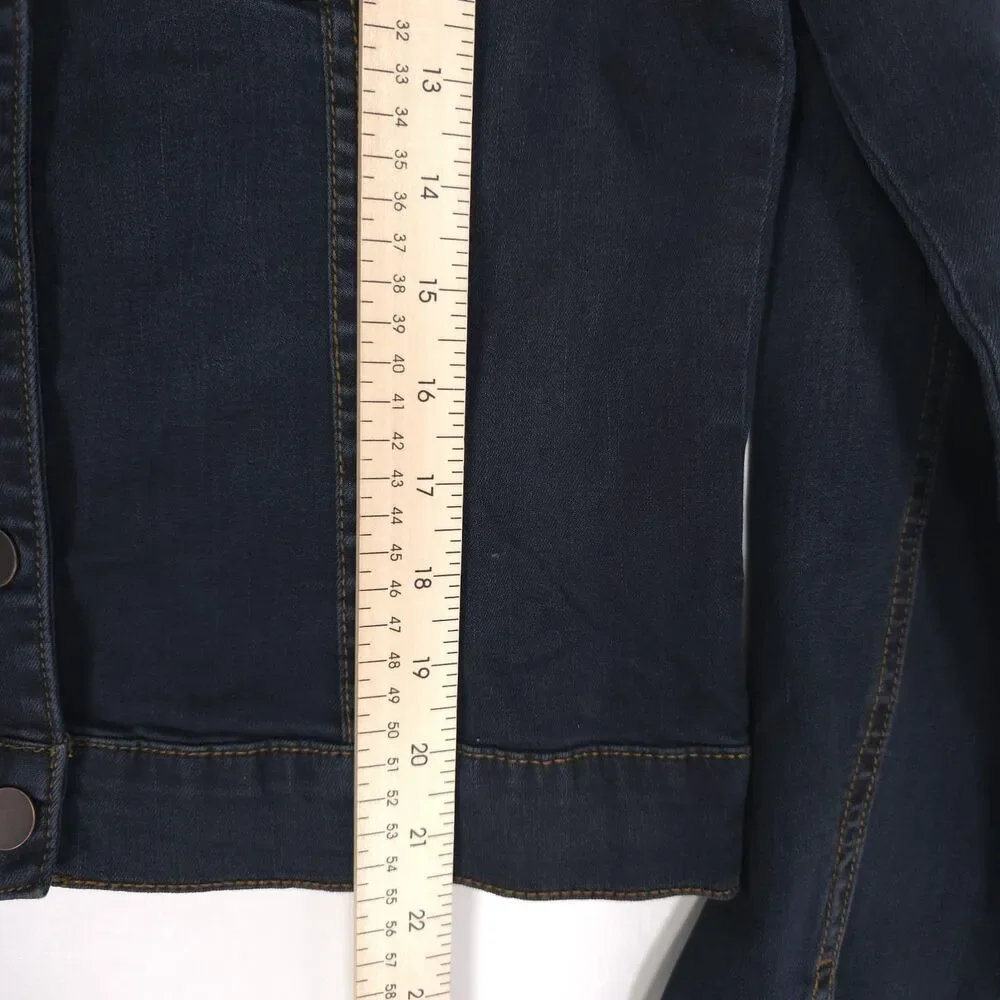 KUT FROM THE KLOTH New Women's Amelia Denim Jacket LARGE Button‎ Front KJ618MF1